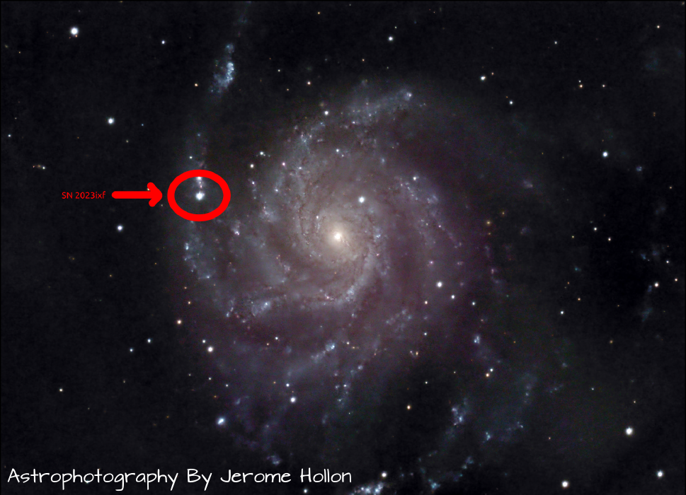 M101 annotated with SN2023ixf
