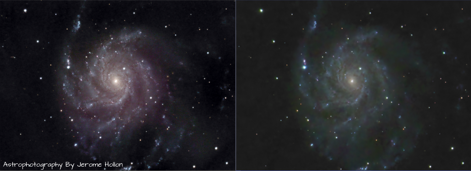 M101 from two different telescopes